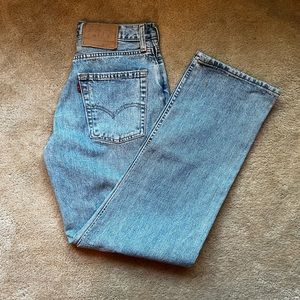 Levi’s wide leg, high waisted jeans